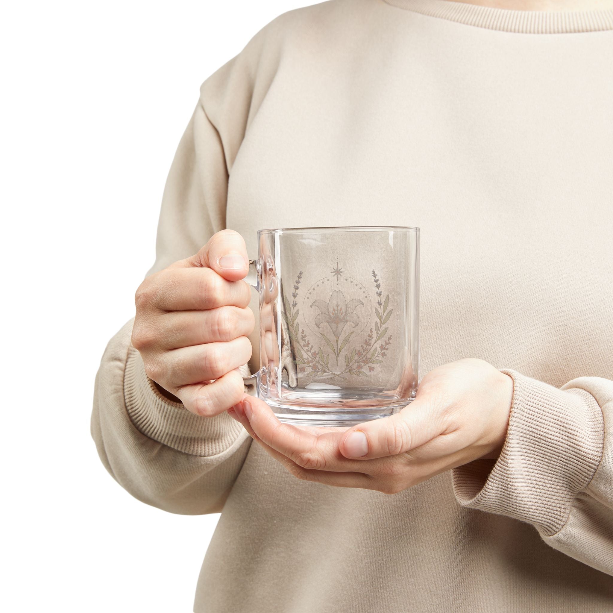 Marian Feast Emblem Glass Mug, 10oz
