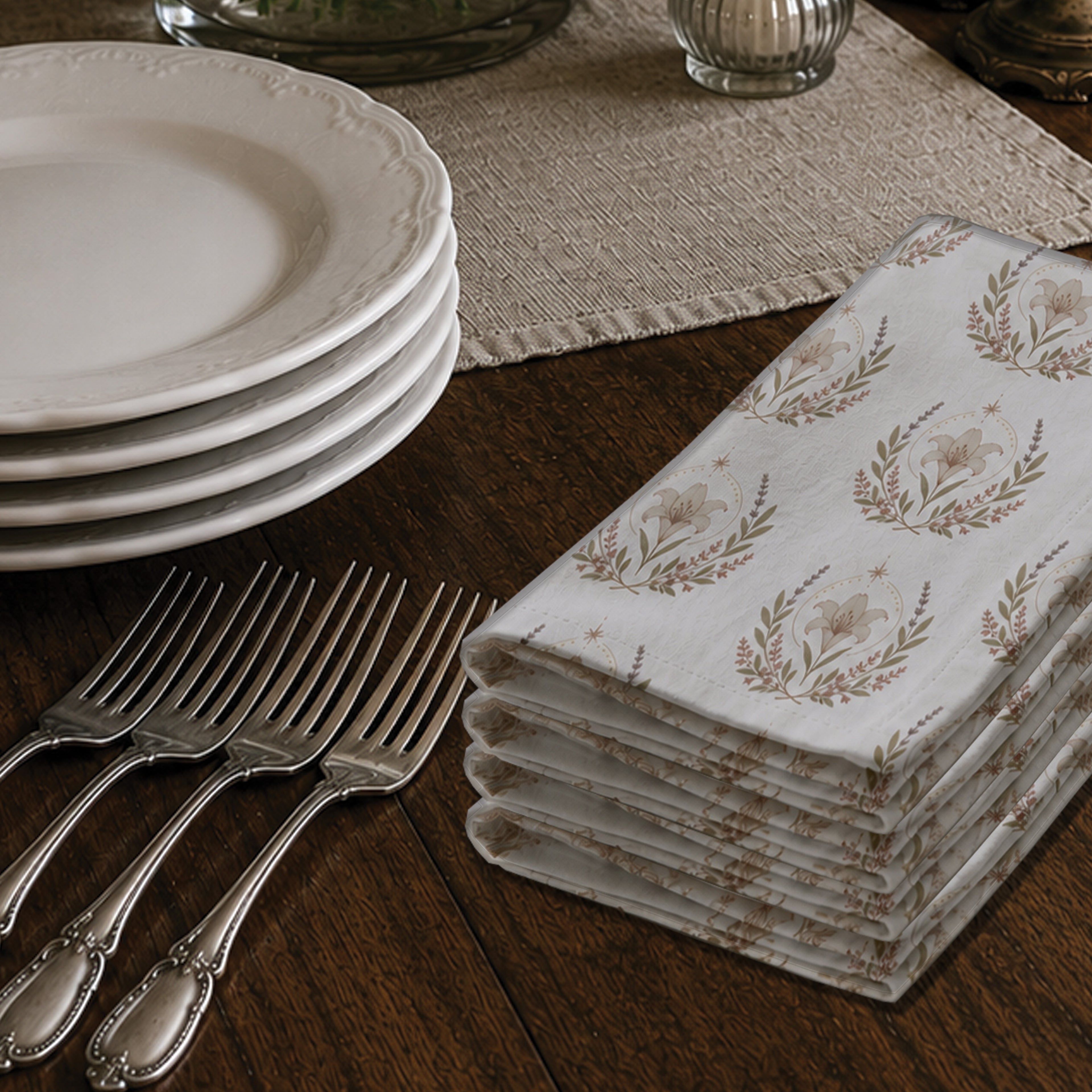 Marian Feast Emblem Napkins, 4-set