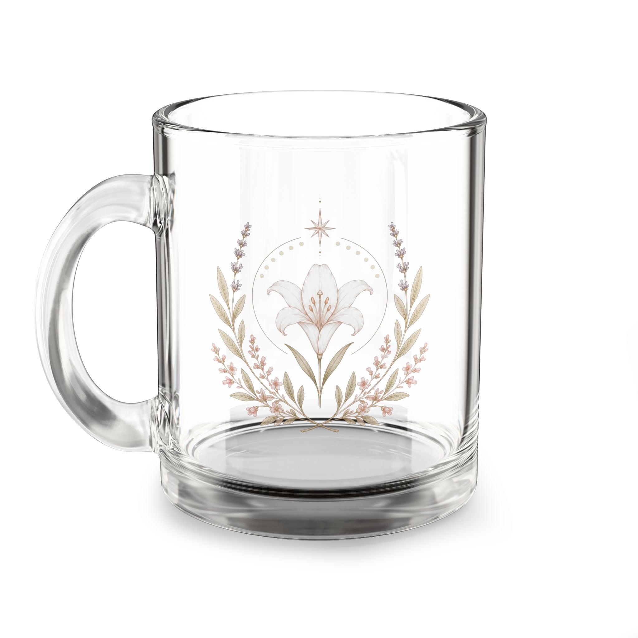 Marian Feast Emblem Glass Mug, 10oz
