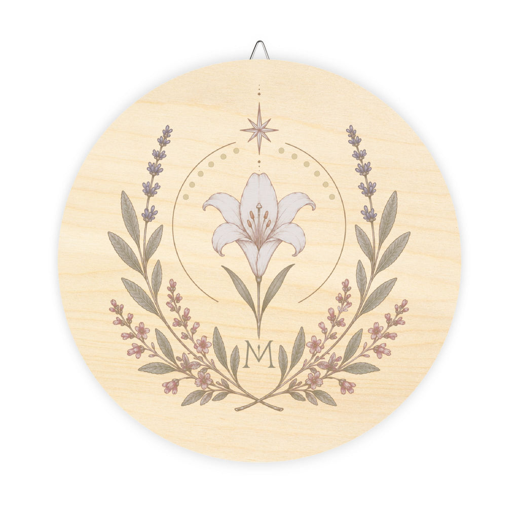 Marian Feast Emblem Wood Sign