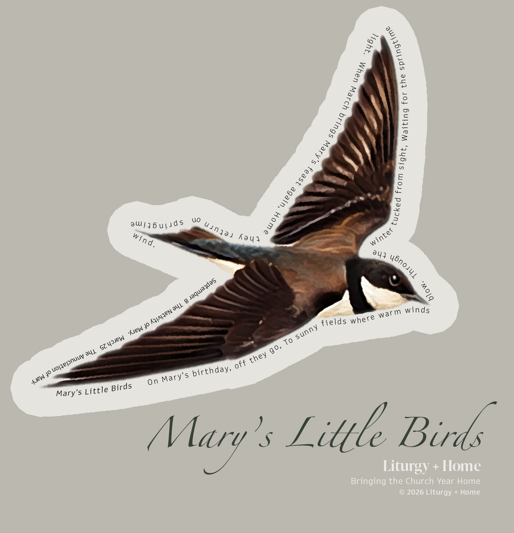 Mary's Little Birds – Free Printable for the Nativity of Mary by Liturgy + Home