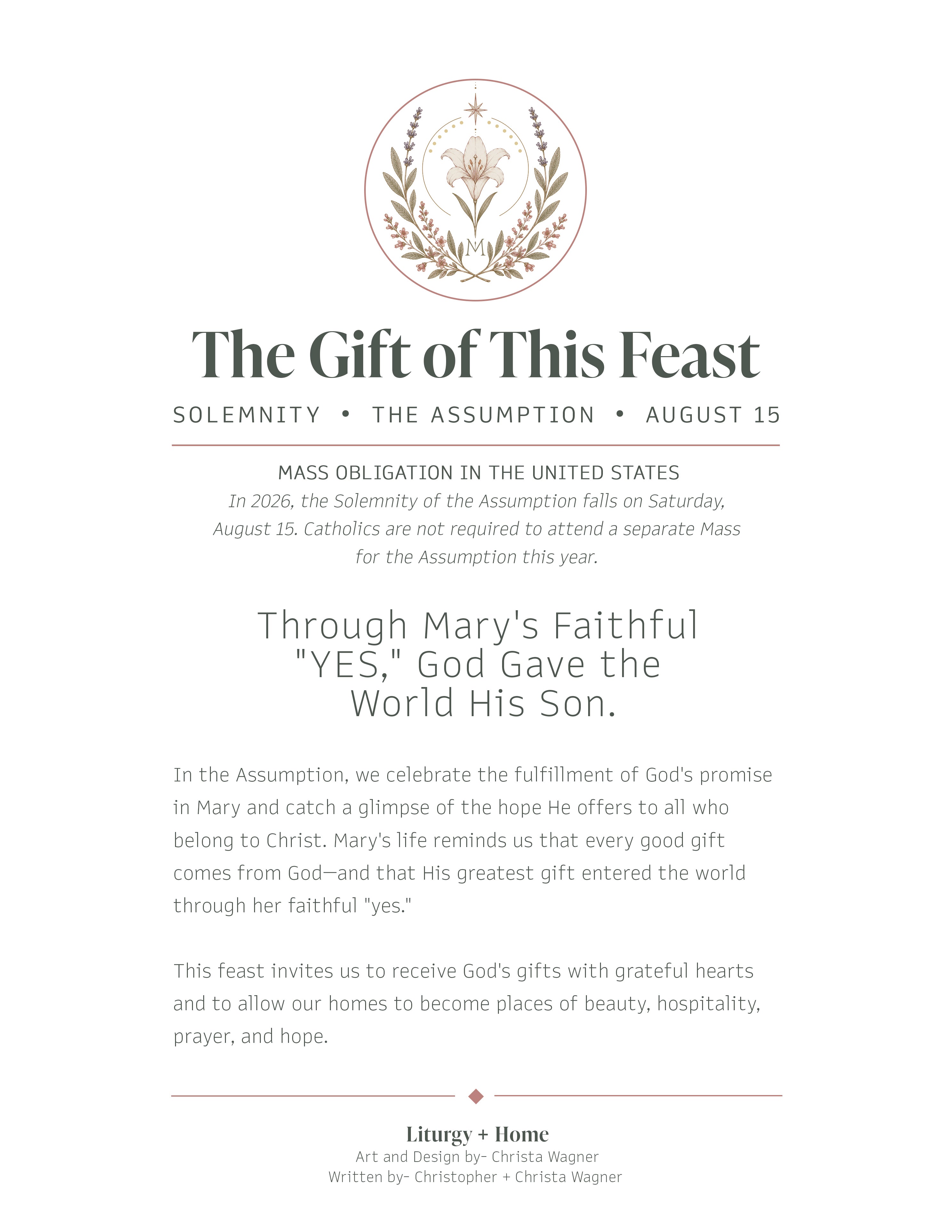 Liturgy + Home August Guide