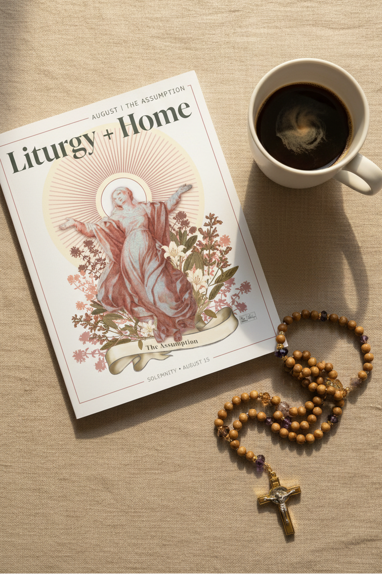 Liturgy + Home August Guide - Natural Flat Lay